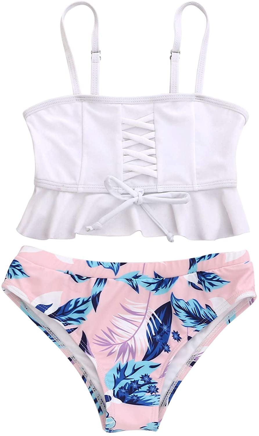 Baby Girls Ruffles Bikini,Hollow Ruffle Two Piece Bikini Set Summer Vacation Swimsuit Clothes Mix