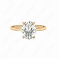 thumbnail image 6 of Cora Jewellery 3CT Oval Moissanite Bridge Diamond Hidden Halo Engagement Ring For Women, 14K Rose Gold, 6 of 8