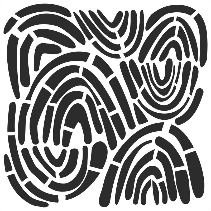 Rainbow Montage 6x6 Stencil - The Crafter's Workshop