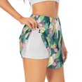 thumbnail image 3 of Lsque Flamingo Printed Women's Running Shorts with Liner Pockets,Elastic Quick Dry Workout Athletic Gym Yoga Shorts,Womens High Waist Shorts-Large, 3 of 9