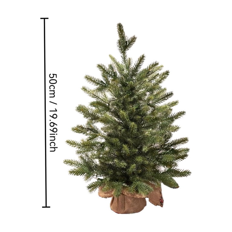 Green Prelit Artificial Mini Christmas Tree for Tabletop Desk Decor,Fir ...