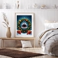 thumbnail image 6 of Diamond Art Kit for Adults, Festive Shark Wreath With Gifts Diamond Painting for Adults Beginners, 5D DIY Diamond Art Painting Kits, Colorful Diamond Painting Craft for Home Decor 12x16, 6 of 7