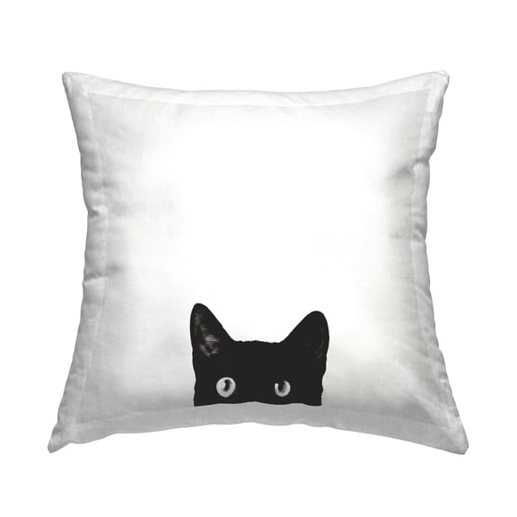 Stupell Industries Peeking Cat Eyes Decorative Printed Throw Pillow Design by Jon Bertelli