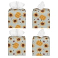 thumbnail image 2 of Rocae Fall Thanksgiving Day for High-grade Leather Tissue Box,Office Tissue Box,Tissue Box Cover Square 5.2×5.2×5.2, 2 of 7