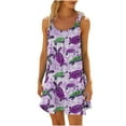 thumbnail image 2 of Teissuly Women's Round Neck Sleeveless Gradient Tie Dyed Beach Dress, 2 of 5