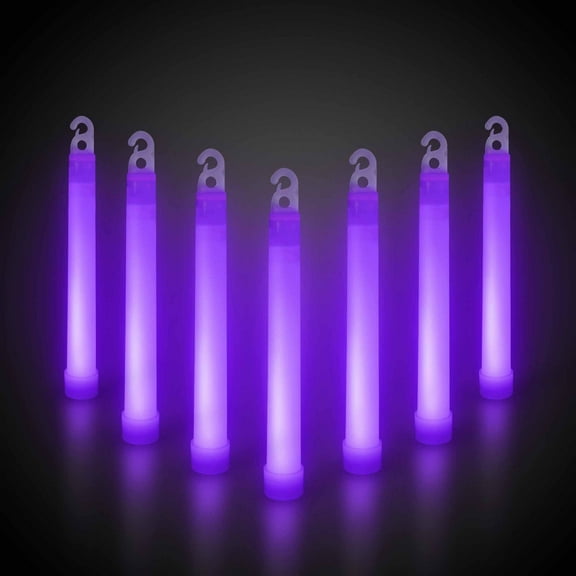 Windy City Novelties - 25 Pack - 6” Premium Glow Sticks (Purple)