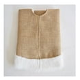 thumbnail image 2 of Fennco Styles Rustic Burlap White Faux Fur Trim Tree Skirt, 72" Round, 2 of 6