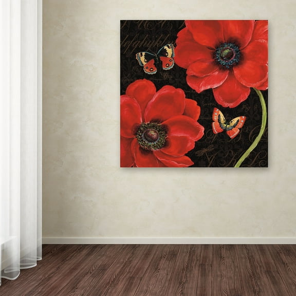 Trademark Fine Art "Petals and Wings III" Canvas Art by Daphne Brissonnet