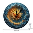 thumbnail image 2 of Sun Sunburst Golden Wall Clock 10 Inch Silent Non Ticking Round Clock Decoration for Living Room Kitchen Bedroom Bathroom Office Classroom, 2 of 9