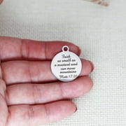 CXWIND 3pcs/lot Faith As Small As A Mustard Seed Can Move Mountains Pendant Charms Handcraft Jewelry Making DIY Necklace Bracelet