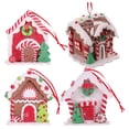 thumbnail image 1 of 4 adornos de casitas de jengibre para colgar en el árbol de Navidad., 1 of 7