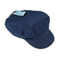 thumbnail image 2 of Ladies Cotton Casual Peaked Denim or Corduroy Baker Boy Hat Fiddler Cap with Rope, 2 of 2