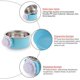 thumbnail image 3 of Cuenco desmontable de acero inoxidable para perros, jaula colgante para cuencos para mascotas, cuenco de agua pequeño, suministros para mascotas, azul, 3 of 5