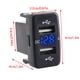 thumbnail image 5 of Riwesomey de coche Puertos USB duales Adaptador de carga con voltímetro digital para grabadora de conducción de tableta de teléfono Automoción decorativa y accesorios Azul, 5 of 8