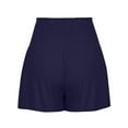 thumbnail image 3 of Abcnature Plus Size Shorts, Womens Athletic Shorts, Women Solid Color Casual Summer High Waist Shorts, Comfy Beach Shorts, Yoga Pants, Cycling Sport Shorts Navy L, 3 of 4