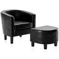 thumbnail image 6 of BELLEZE Accent Club Chair with Ottoman - Lydia (Black), 6 of 7