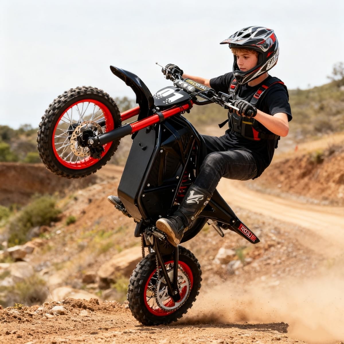 37MPH Top Speed 3000W Dual Motor E-TrailX Electric Dirt Bike for Teens,14"/12"Tire,48V23AH 1100Wh 90 miles long ranges,Dual Hydraulic Brakes,Full Suspension Mountain Off-Road Ebike for Adults UL2849
