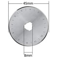 thumbnail image 3 of Cuchilla rotativa de 10 piezas, cuchillas de repuesto de 45mm para cortador rotativo, cuchillo giratorio de costura de 45mm, juego de 10 cuchillas de repuesto para bordeadora rotativa TUNC Sencillez, 3 of 5