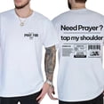 thumbnail image 4 of Need Prayer Tap My Shoulder Double Sided T-Shirt – Faith Based Christian Encouraging Jesus Graphic Tee for Men & Women, 4 of 6