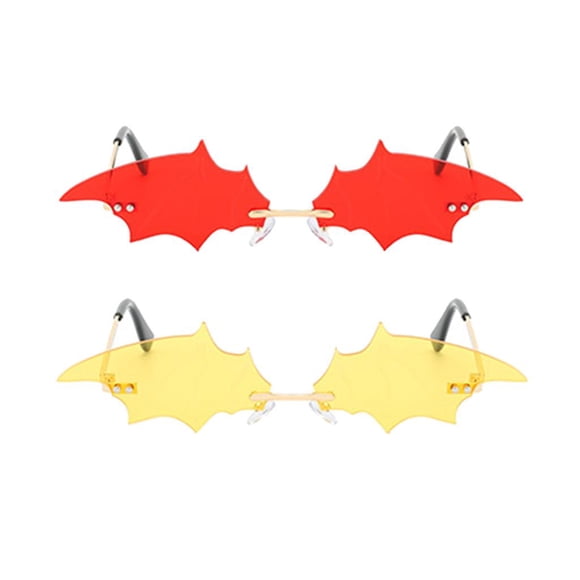 Lente transparente de una pieza con forma de llama de fuego, color rojo y amarillo, 70 x 38 mm 70x38mm