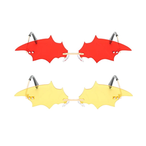 Lente transparente de una pieza con forma de llama de fuego, color rojo y amarillo, 70 x 38 mm 70x38mm