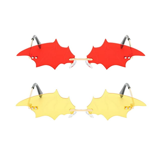 Lente transparente de una pieza con forma de llama de fuego, color rojo y amarillo, 70 x 38 mm 70x38mm