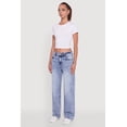 thumbnail image 3 of Women's Acid Wash Mid Rise Straight Leg Jeans, 3 of 5