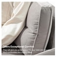 thumbnail image 5 of Velvet Back Cushion for Modular Sofa Rectangle Throw Pillows Soft Back Cushion (Grey), 5 of 6