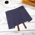 thumbnail image 4 of Raindrops Cotton Denim Half Waist Apron with Multiple Pockets for Restaurant Servers and Kitchen Use, 4 of 7