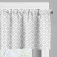 thumbnail image 3 of Ambesonne Floral Window Valance, Minimalistic Grid Flowers, 54" X 18", White and Pale Grey, 3 of 5