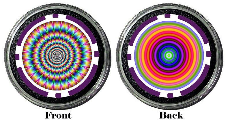 Card Guard Hypnotic Psychedelic Protector Holdem Poker Chip/Card Cover 