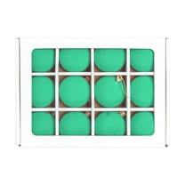 Burgundy Velvet Ball Ornament, Sliver Top, Christmas Tree Ball Decoration, Vintage Holiday Ball Ornament, Flat Finish (6 cm / 2.4 inch) Wedding Xmas Party Decor (Green)