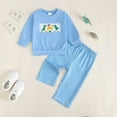 thumbnail image 5 of Caqnni Boy Clothes Baby Boy Fall Winter Outfits 12-18 Months Baby Boy Clothes Outfit Long Sleeve T-Shirt Tee Tops Joggers Casual Pants 2Pcs Clothing Set&nbsp;For 1t 2t 3t 4t 5t 6t，18-24 Months, 5 of 7