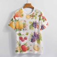 thumbnail image 3 of Various Fruits T Shirts Basic T-Shirt Short Sleeve Ladies Tee Shirt Summer Graphic Clothing, 3 of 6