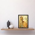 thumbnail image 2 of Serval Cat in Nature Detailed Watercolour and Ink Bright Illustration Artwork Framed Wall Art Print A4, 2 of 4