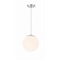 thumbnail image 2 of 56891-CH-WG Craftmade Lighting Gaze - 1 Light Pendant In Contemporary Style-10.88 Inches Tall and 10 Inches Wide-Chrome Finish-Frost White Glass Color, 2 of 5