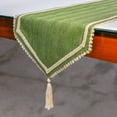 thumbnail image 3 of The HomeCentric Harmony In Hemp Chevron Table Runner 16’’ x 120’’ Jute Fabric Green Contemporary, 3 of 4