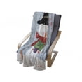 thumbnail image 4 of Snowman Soft Flannel Fleece Throw Blanket, Christmas and New Year Theme Snowman with Birds Candy Cane Grungy Backdrop, Cozy Plush for Indoor and Outdoor Use, 50" x 70", Multicolor, by Ambesonne, 4 of 6