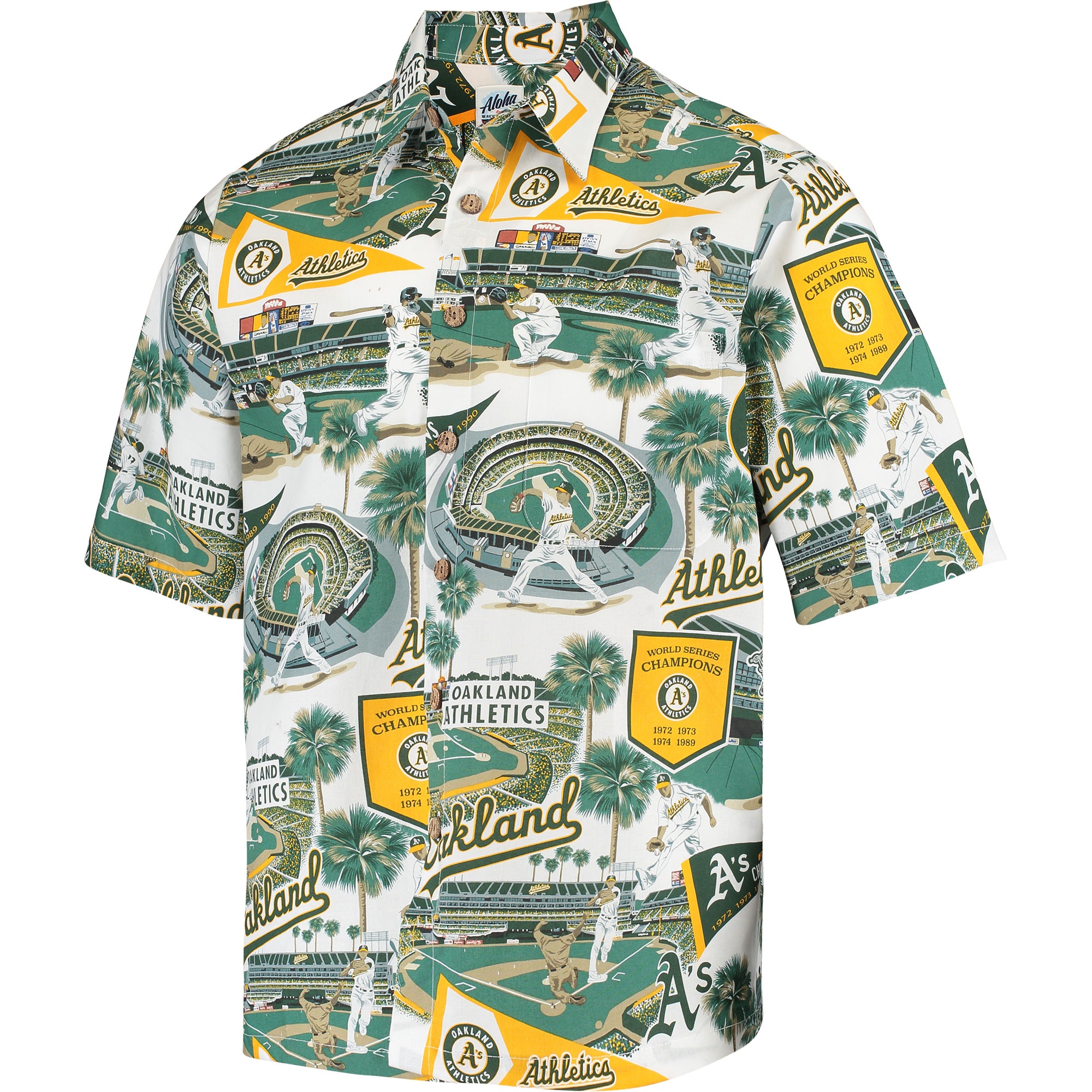 Men's Reyn Spooner Heathered Green Oakland Athletics 50th State