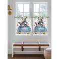 thumbnail image 2 of Animals Flowers 2 Panel Kitchen Curtains for Small Windows, Weeping Spring Floral Elegant Pastoral Bathroom Tier Curtain, Short Window Treatment for Bedroom/Living Room 55"x24", 2 of 6