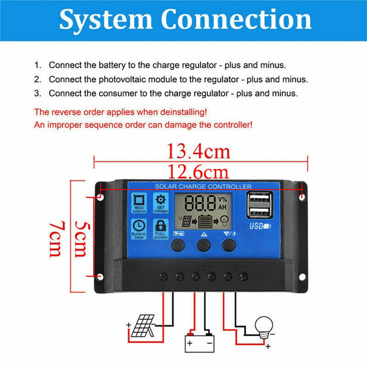 2X 1000W Solar Panel 12-18V Solar Cell Solar Panel for Phone RV Car MP3 PAD Charger Outdoor Battery Supply B