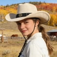 thumbnail image 2 of Chapeau de Cowboy Western Style Classique Jazz Soleil pour Occasions Extérieures avec Port Polyvalent, 2 of 6