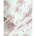 thumbnail image 3 of Melange Home Printed Design Cotton Collection 400 Thread Count Pink Elephants Embroidered Bed Sheet Set California King, 3 of 4