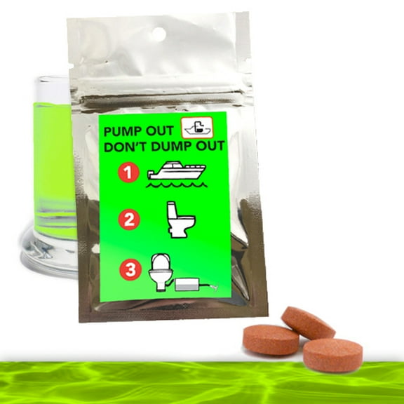 Tracer Dyes Pack Marine 3 Pack Fluorescent Tabs / Boating / Docks / Lakes / Ports Visual Dye Tablets prevent illegal discharge