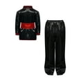 thumbnail image 4 of Zaldita Kids Boys Girls Chinese Kung Fu Suit Tai Chi Training Uniform Martial Arts Clothes Set Black 120, 4 of 7