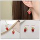 thumbnail image 3 of Houderco 1Par Aretes Colgantes Fresa En Aleación Para Mujer Con, 3 of 8