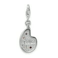 thumbnail image 3 of Sterling Silver Amore La Vita Polished 3-D CZ Enameled Artist Palette Charm Pendant with Fancy Lobster Clasp, 3 of 4