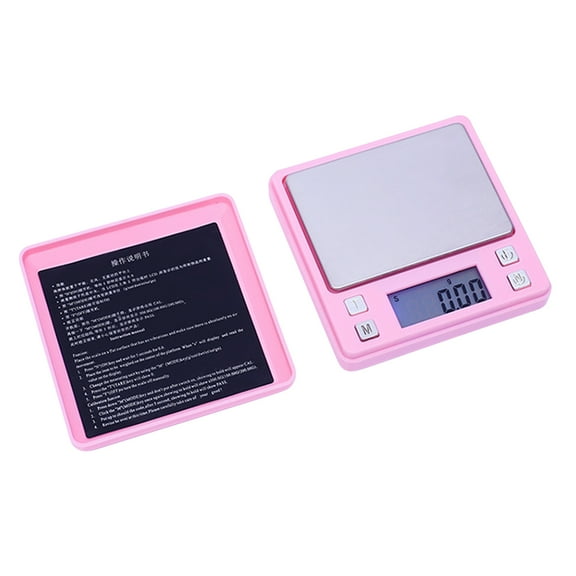 TINYSOME Digital Gram Scale with LCD Blue Backlight Dispaly 200g/0.01g Pocket Scale Pink