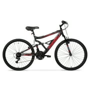 Hyper Bicycles 26 Shocker Mountain Bike, Adult Ages 14+, Black/Red