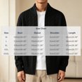 thumbnail image 7 of Kukoosong Men's Stand Collar Full Zip Cable Knit Cardigan, Solid Color Long Sleeve Sweater Jacket with Ribbed Cuffs, Relaxed Fit Warm Outerwear for Fall Winter Daily Wear, 7 of 7